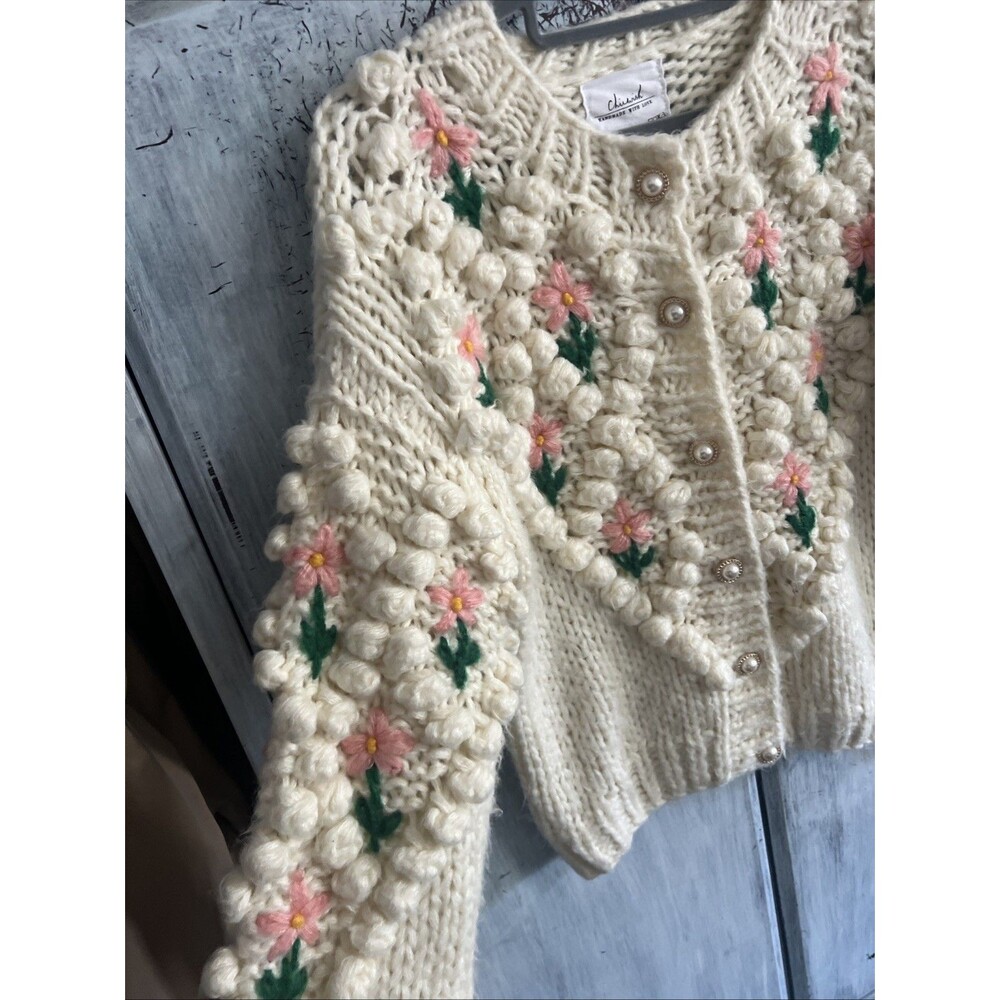Chicwish Handmade with Love Cardigan Sweater Sm Boho Feminine Cottage Core - Picture 4 of 9